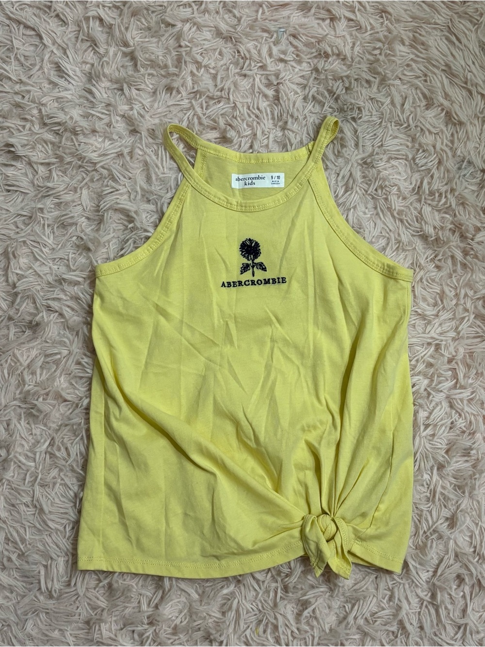 abercrombie kids Yellow Knot-Front Halter Tank Top